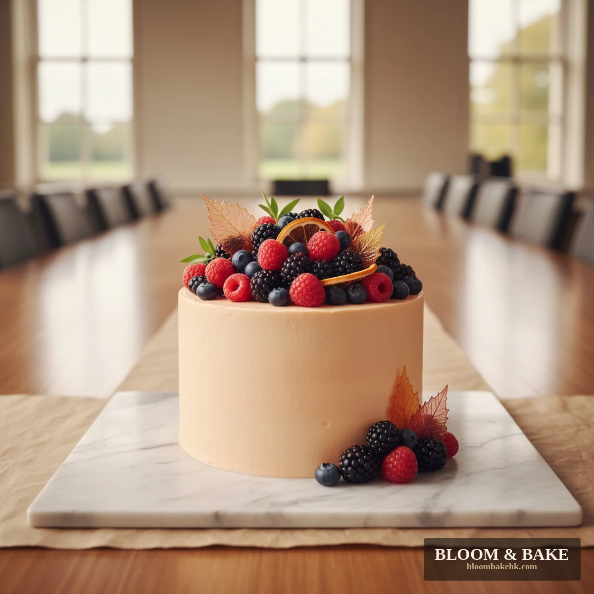 會議室桌花 會議室中央擺設 · 季節款 — Bloom & Bake 香港 企業活動 精品圖