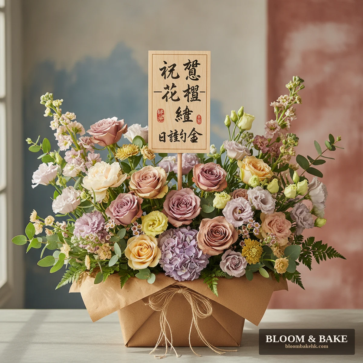 祝賀花籃-日進斗金 — 品牌訂製蛋糕 Bloom & Bake
