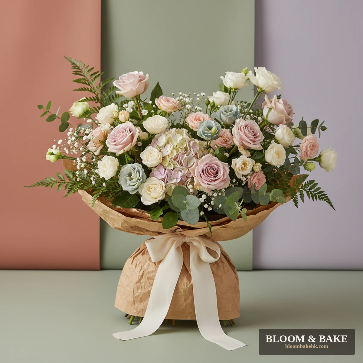 新生兒花禮 初生慶賀花禮 · 奢華款 — Bloom & Bake 香港 鮮花花藝 精品圖