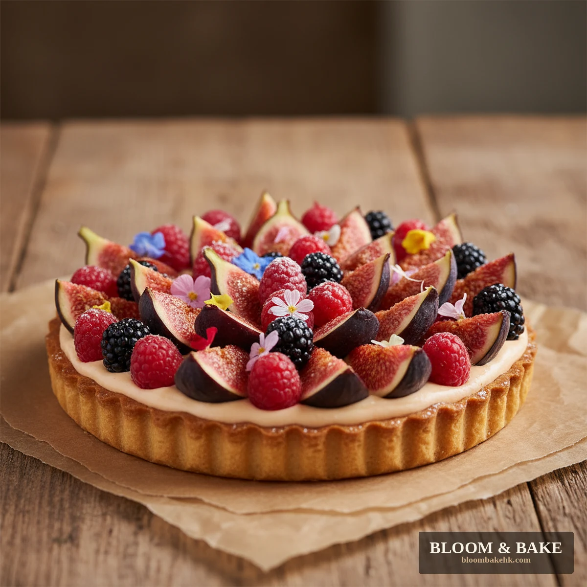訂造蛋糕 生果撻 – 無花果塔 — Bloom & Bake 香港 訂造蛋糕 精品圖