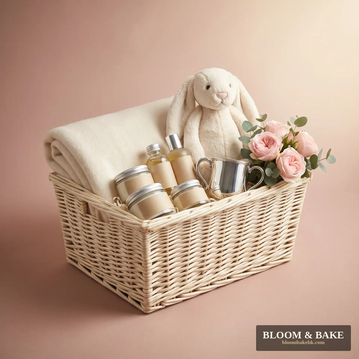 BB禮物籃-小熊寶寶包屁衣 — 鰂魚涌送花 Bloom & Bake