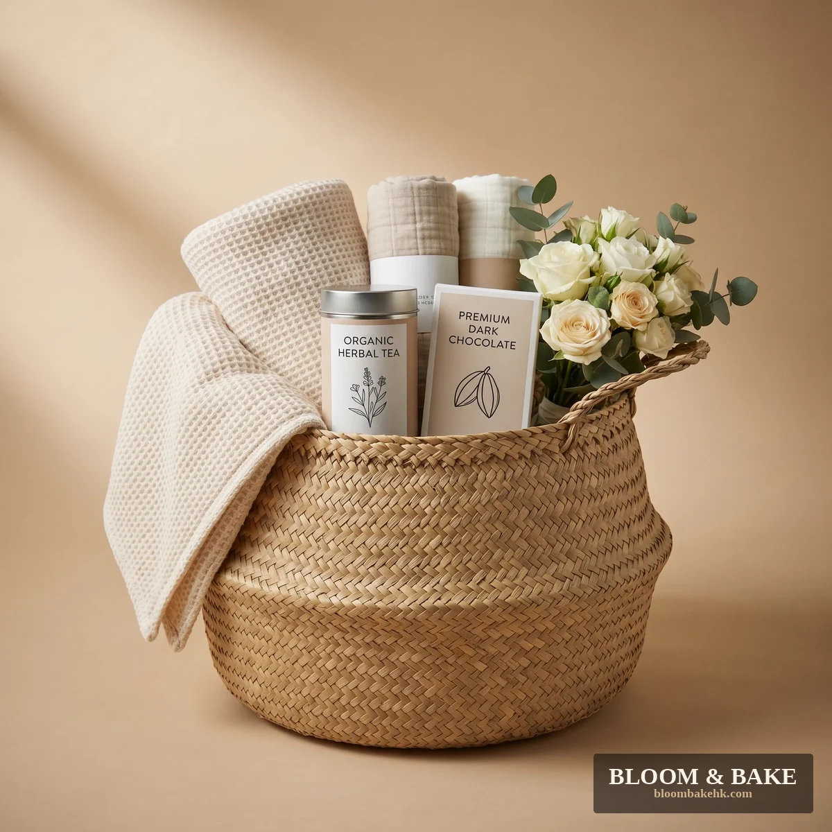 BB禮物籃-草莓旗袍連體衣 — 迷你花束 Bloom & Bake