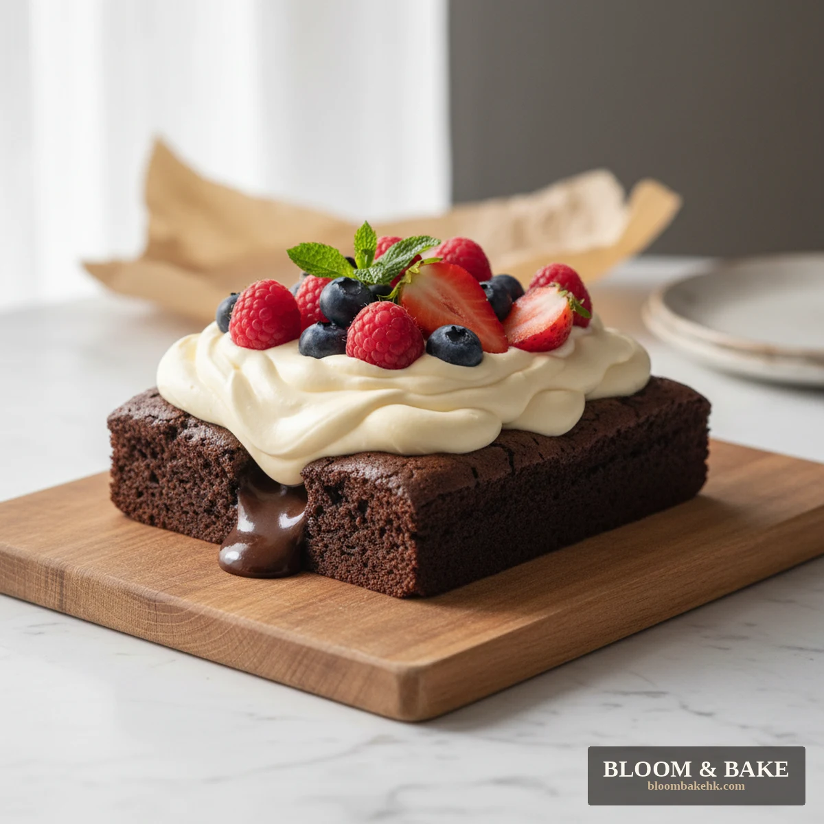 訂造蛋糕 — 朱古力布朗尼蛋糕 - 熔岩朱古力布朗尼蛋糕