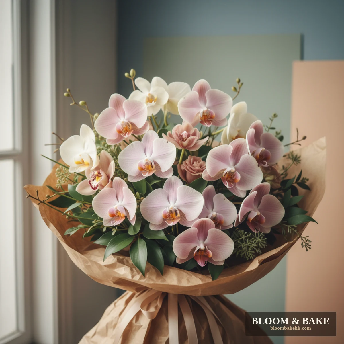 祝賀蘭花 – 霓裳蘭影 — 紅玫瑰花束 Bloom & Bake