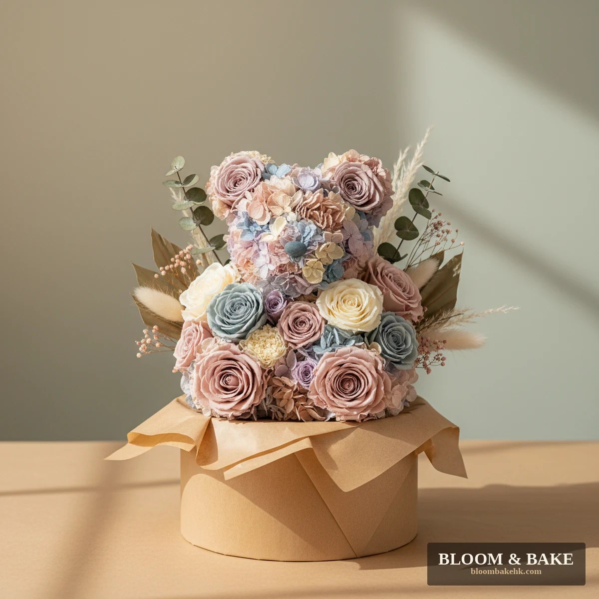 鮮花花藝 永生花熊 – G款 — Bloom & Bake 香港 鮮花花藝 精品圖
