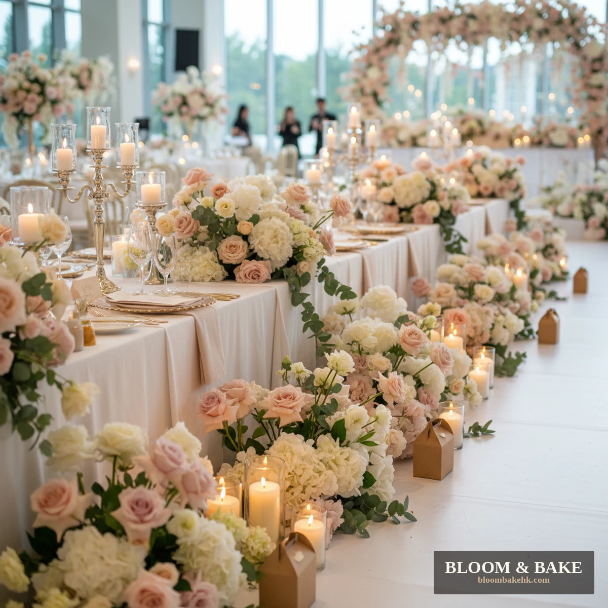 教堂走道花藝 走道花藝 · 季節款 — Bloom & Bake 香港 婚禮佈置 精品圖