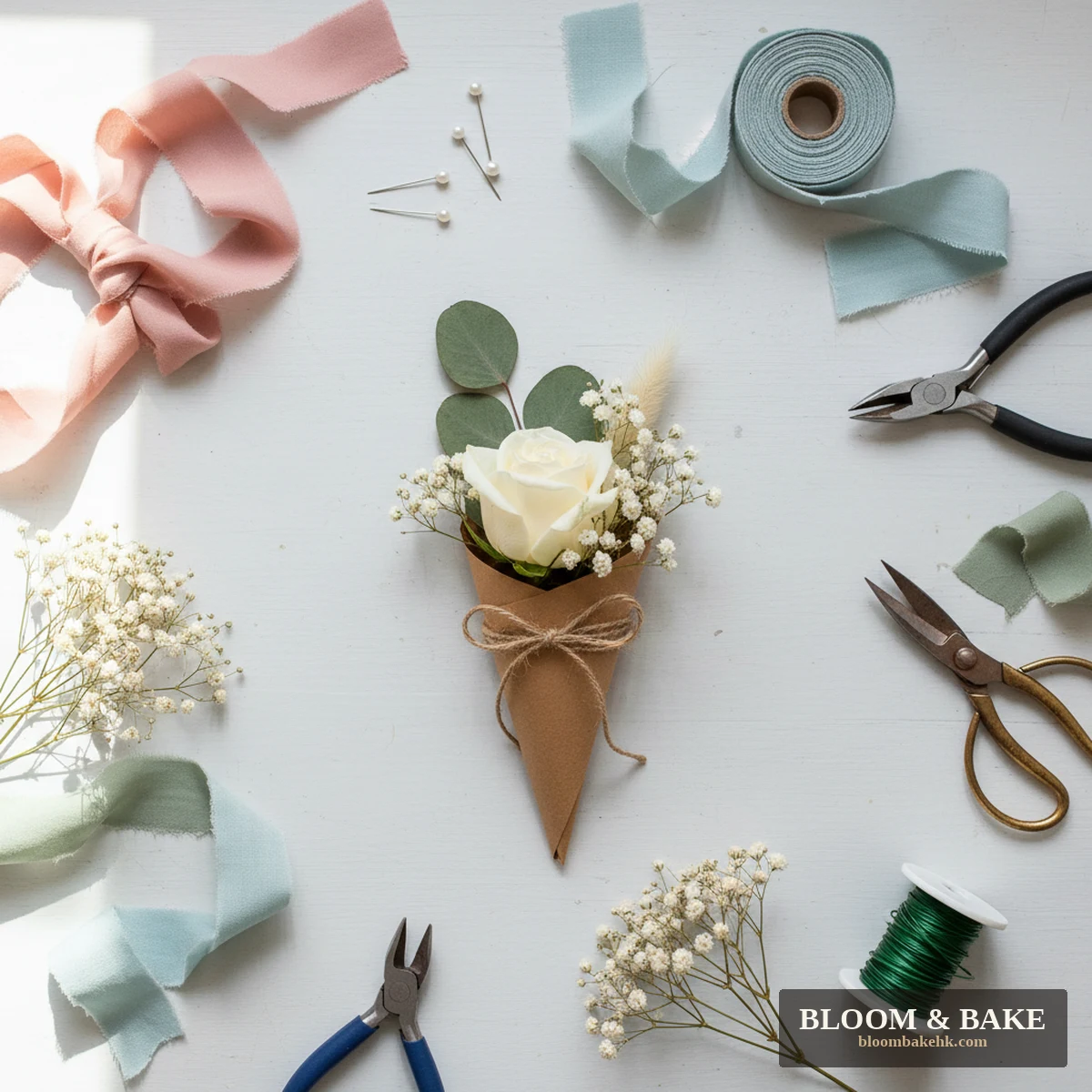 婚禮佈置 婚禮襟花 · 經典款 — Bloom & Bake 香港 婚禮佈置 精品圖