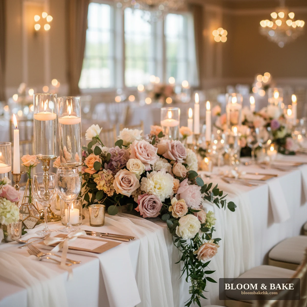 婚禮佈置 Bridal Shower 佈置 · 奢華款 — Bloom & Bake 香港 婚禮佈置 精品圖