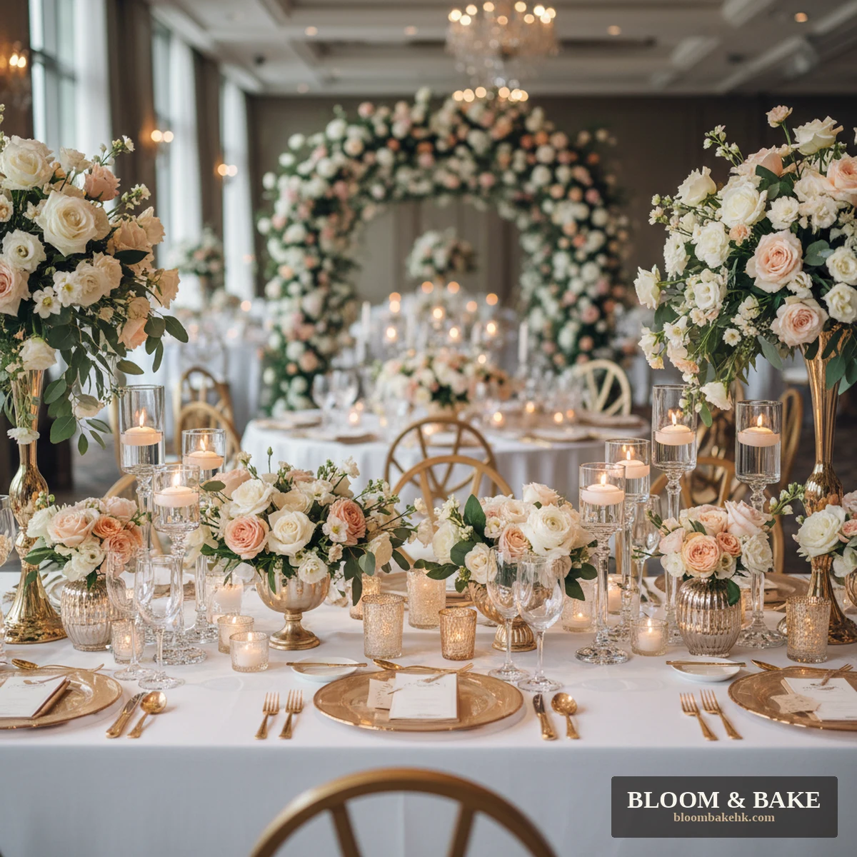 婚禮佈置 韓式婚禮佈置 · 奢華款 — Bloom & Bake 香港 婚禮佈置 精品圖